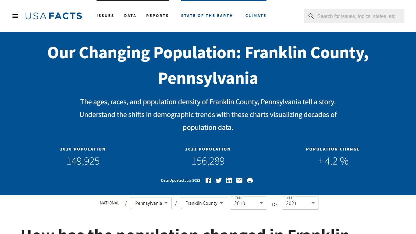 Franklin County, PA population by year, race, & more