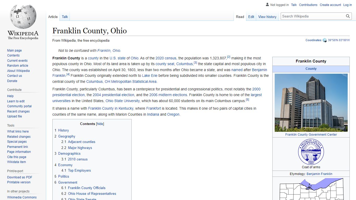 Franklin County, Ohio - Wikipedia